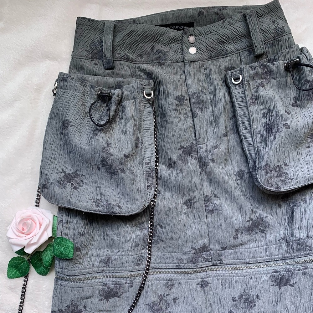 Anno Mundi Chained Maxi Skirt with Zippered Hem and Detachable Pockets